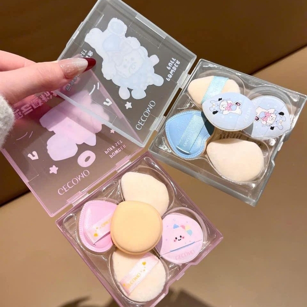Set mút đánh phấn phủ GECOMO powder puff (5 cái mini)