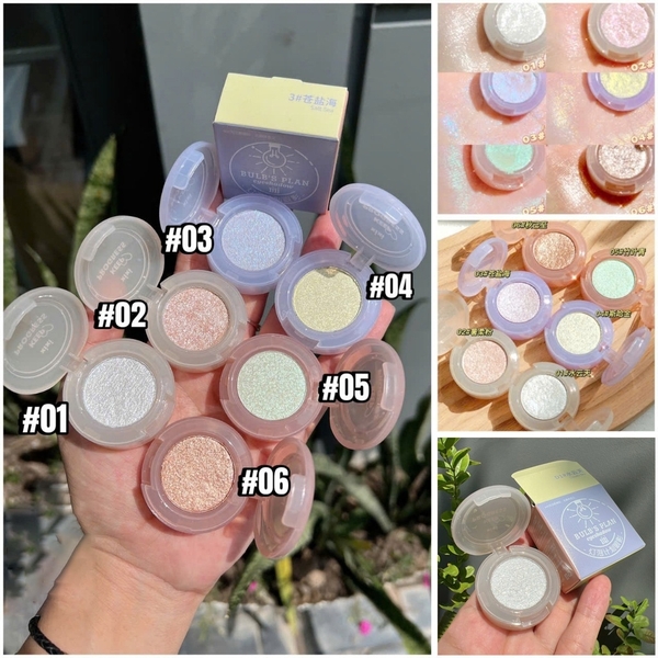 Phấn mắt XIXI bulb's plan (nhũ) - #D2 soft pink