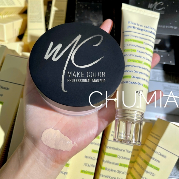 Set 2 món phấn phủ + kem nền MC color