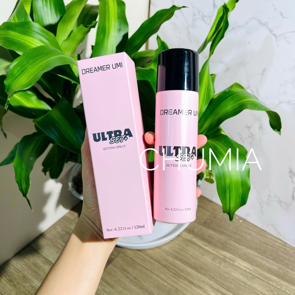 Xịt khóa nền DREAMER umi ultra set + setting spray 120ml (mới 2025)