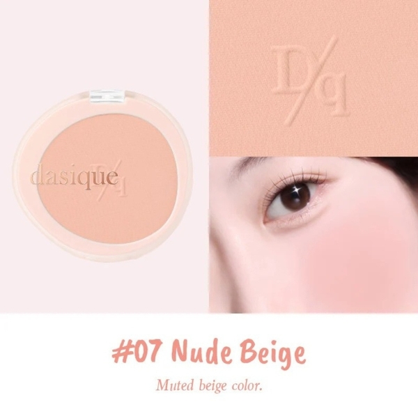 Má hồng DASIQUE soft blur cheek - #07 nude beige