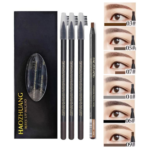 Chì kẻ chân mày HAOZHUANG cứng phẩy sợi - #06 đen