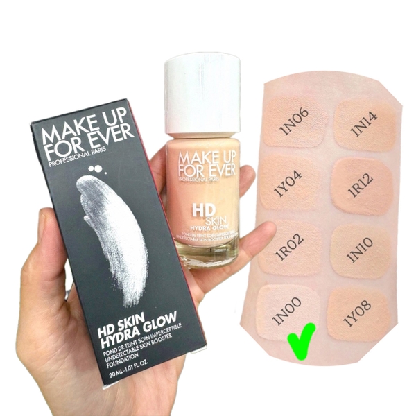 Kem nền MAKE UP for ever hd skin hydra glow 30ml - 1N00 (trắng)