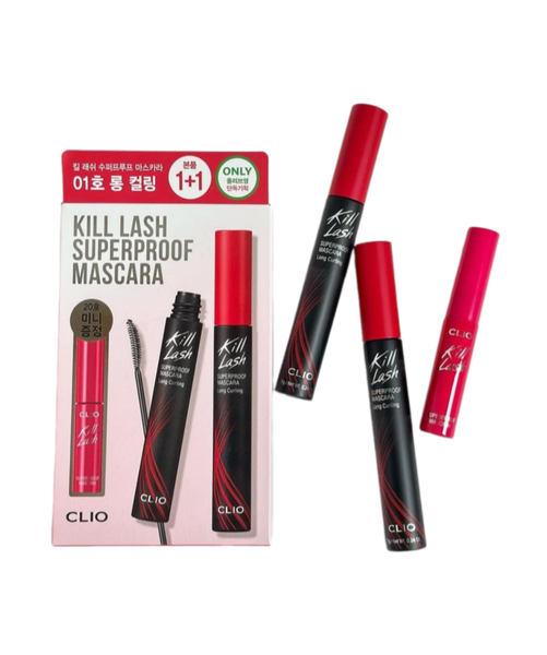 Mascara CLIO kill lash (set 2 cây + 1 tẩy trang) - 01 long curling