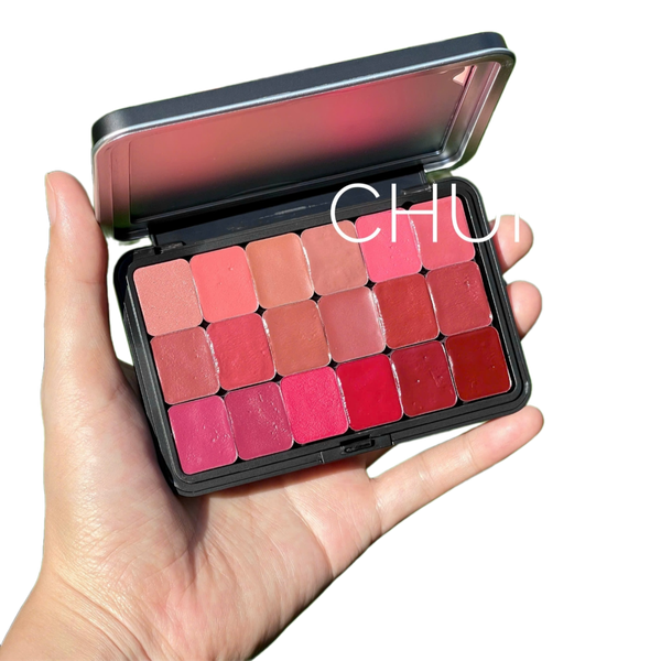 Bảng son bùn NQ lipstick 18 ô - (bảng nâu)