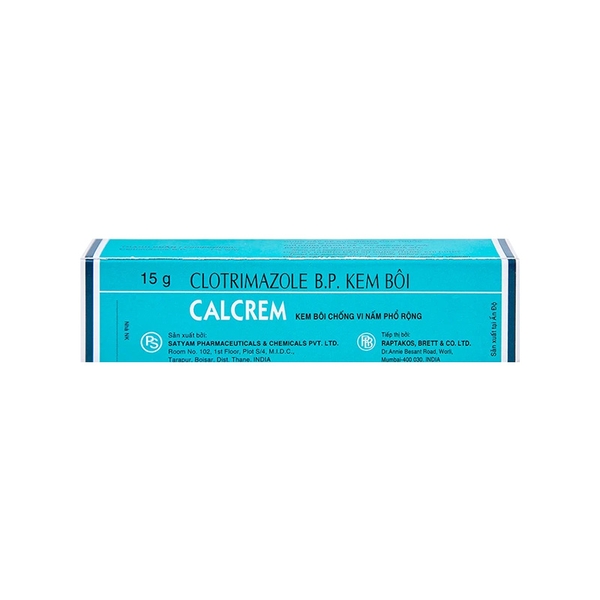 Kem bôi Calcrem chống nấm phổ rộng (tuýp 15g)