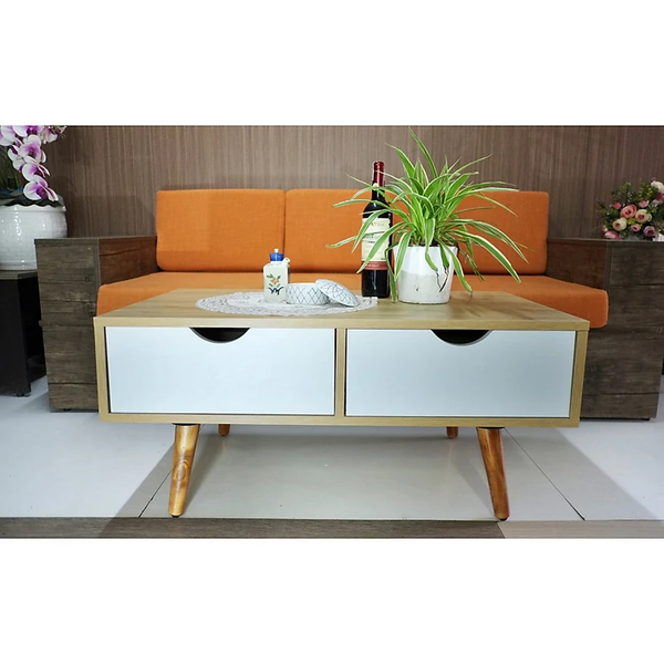 Bàn Trà Gỗ Công Nghiệp Chân Cao Gỗ Tự Nhiên 5CBT-124 – Thiết Kế Thanh Lịch, Bền Bỉ, Phù Hợp Mọi Không Gian | Decoraz.vn
