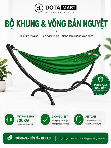 Võng Bán Nguyệt VDT01 DOTAMART - Võng Xếp Thế Hệ Mới Cao Cấp.....