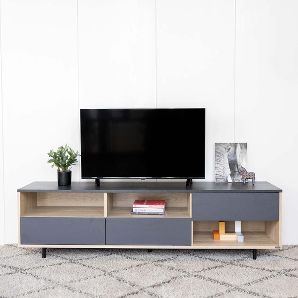 Tủ Kệ TiVi Gỗ LEEDS 701 – Phong Cách Công Nghiệp, Chân Sắt Sơn Tĩnh Điện, Hiện Đại | Decoraz.vn
