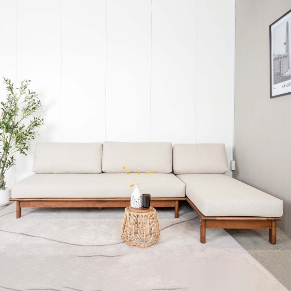 Vỏ Bọc Nệm Sofa VLINE Màu Be – Vải nhập khẩu, chống thấm & kháng bụi | Decoraz.vn