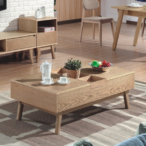 Bàn Trà Gỗ Tự Nhiên 5CBT-136 – Thiết Kế Đa Năng, Màu Gỗ Sồi Sang Trọng, Phù Hợp Mọi Không Gian | Decoraz.vn