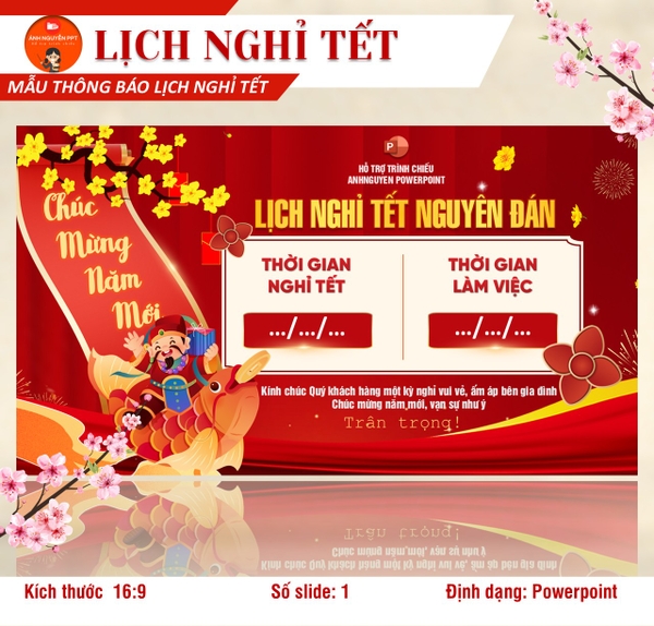 B04 - THÔNG BÁO LỊCH NGHỈ TẾT