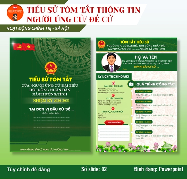 M10 - MẪU TIỂU SỬ TÓM TẮT THÔNG TIN NGƯỜI ỨNG CỬ, ĐỀ CỬ