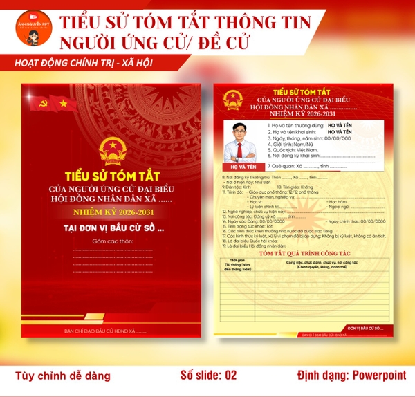 M05 - MẪU TIỂU SỬ TÓM TẮT THÔNG TIN NGƯỜI ỨNG CỬ, ĐỀ CỬ