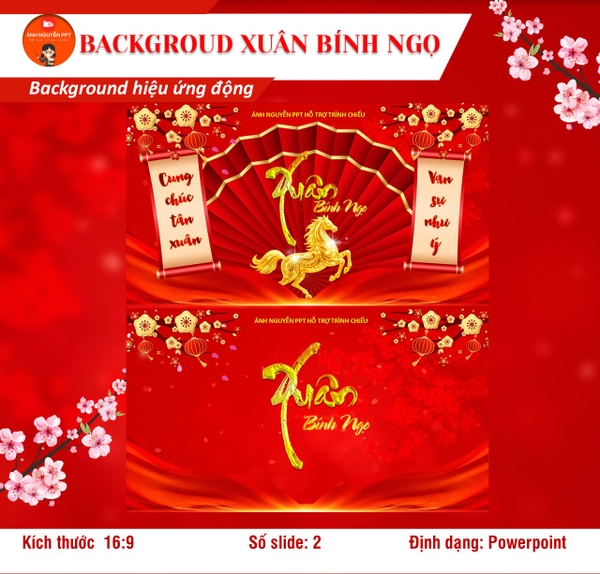 B21 - BACKGROUNG MỪNG XUÂN BÍNH NGỌ