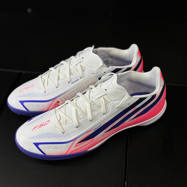 Giày Đá Bóng adidas F50 Hyperfast League TF - Trắng/Xanh/Đỏ - KJ3434