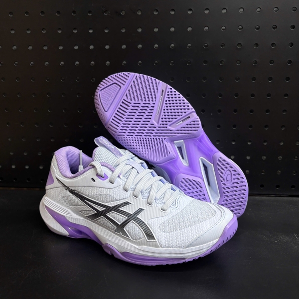 Giày Pickleball ASICS SOLUTION SPEED FF 4 NIGHT ENERGY Nữ – Xanh Tím/Bạc – 1042A313-400