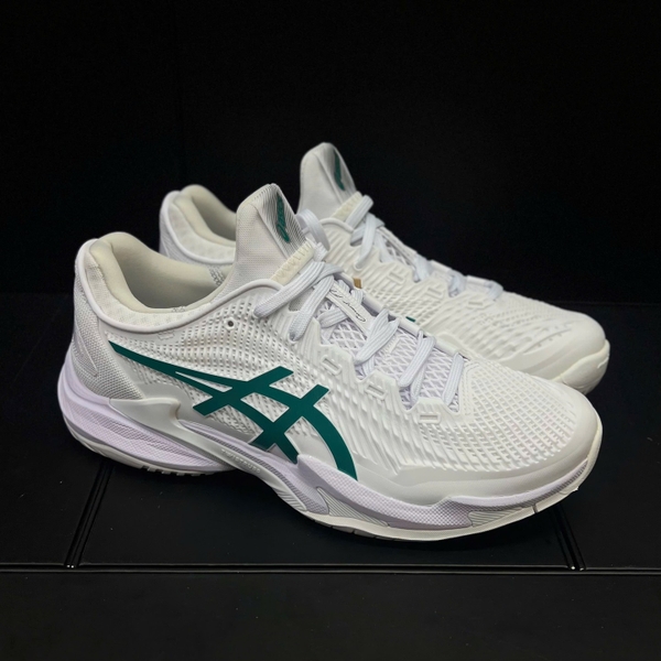 Giày Pickleball Nam ASICS COURT FF 3 Trắng Xanh Lá 1041A574-100