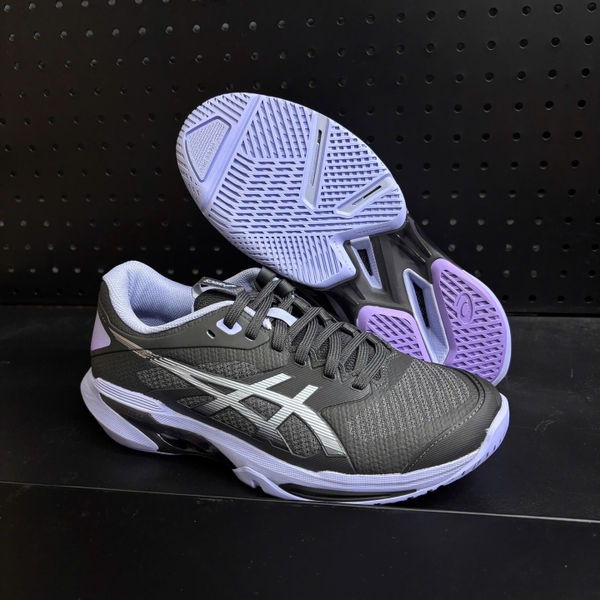 Giày Pickleball ASICS SOLUTION SPEED FF 4 NIGHT ENERGY Nam – Xám Than/Bạc – 1041A542-020