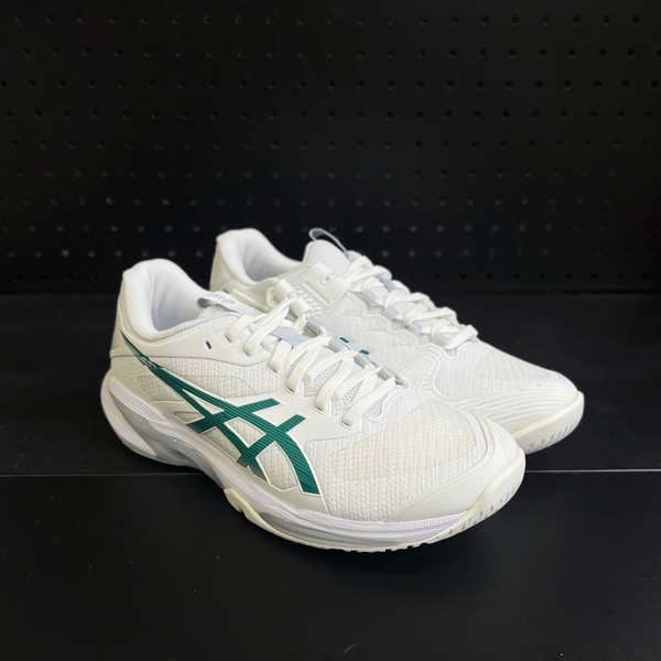 Giày Pickleball ASICS Solution Speed FF 4 Nam – Trắng/Xanh Lá – 1041A532-103