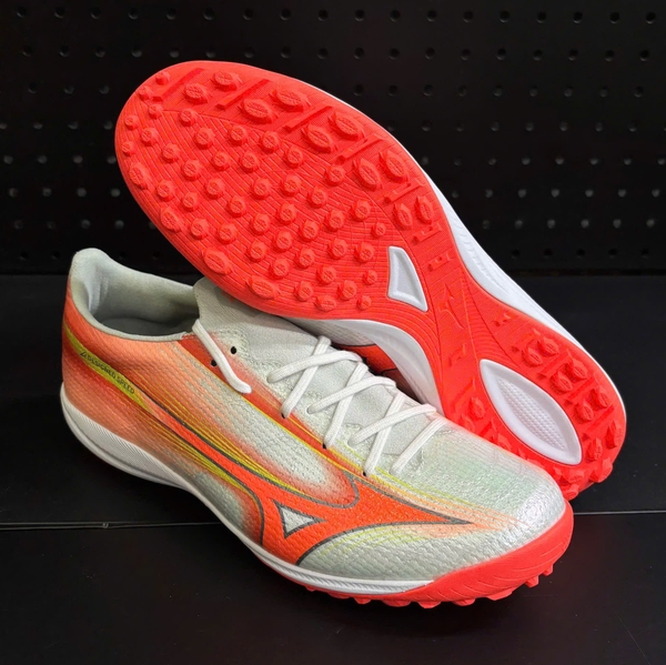 Giày Đá Bóng Mizuno Alpha 3 Elite AS TF Cam/Trắng – P1GD266254