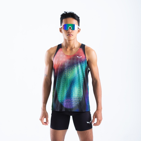 Áo Singlet Chạy Bộ Nam Premium Wolf Active Luminary W276, Công nghệ Seamless & Flatlock