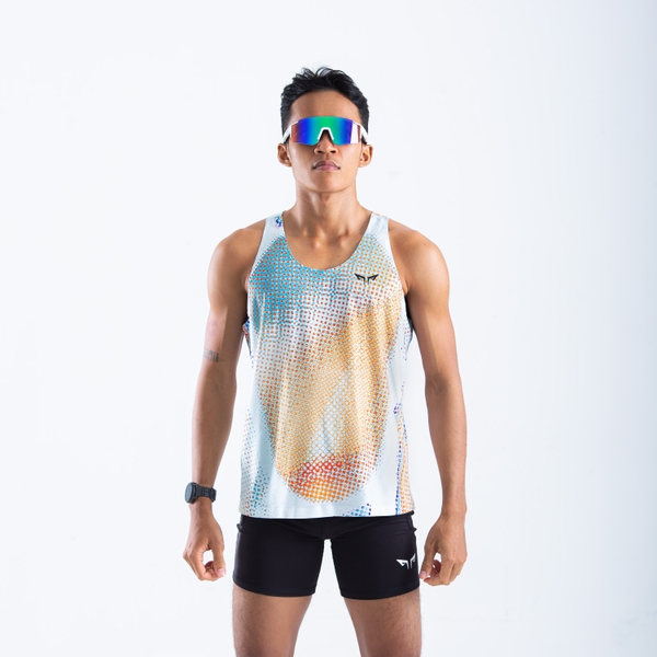 Áo Singlet Chạy Bộ Nam Premium Wolf Active Luminary W276, Công nghệ Seamless & Flatlock