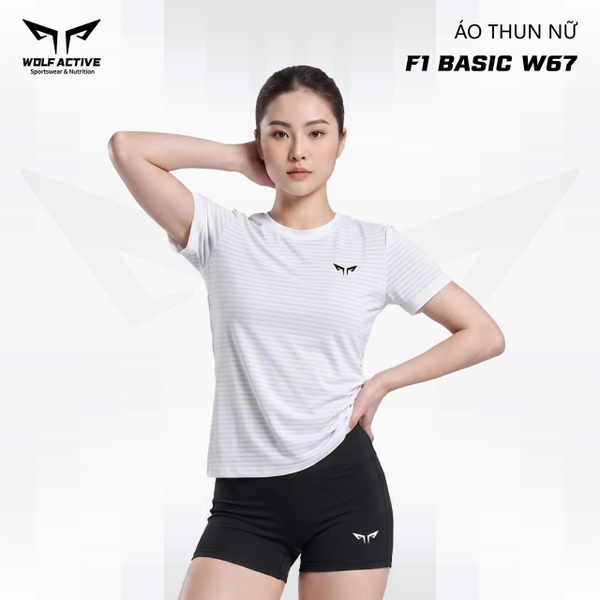 Áo Thể Thao Basic Nữ F1 Basic W67, Tập Gym, Chạy Bộ Chất Vải Active Max Cao Cấp, Mềm Mịn, Tôn Dáng