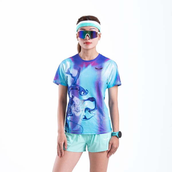 Áo Thun Chạy Bộ Nữ Wolf Active Light Fern W263, Chất Vải Wolf Active Mỏng Nhẹ, Tôn Dáng, Mát Mẻ