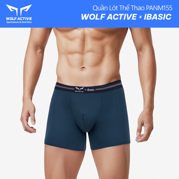 Quần Lót Nam Thể Thao Wolf Active x iBasic PANM155 Airy Thoáng Khí Phom Trunk Không Đường May Freecut