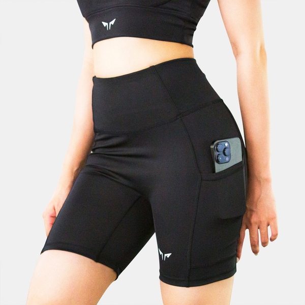 Quần Bó Cơ Chạy Bộ Nữ Wolf Active Compress Run 78, Quần Short Legging Cao Cấp, Co Giãn 4 Chiều