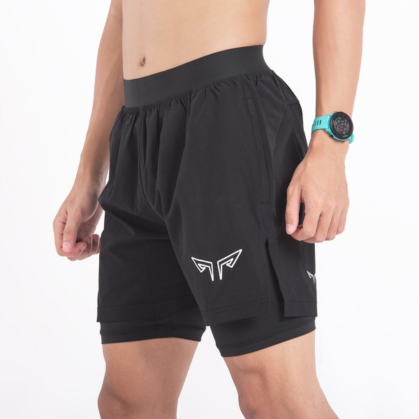 Quần 2 Lớp Thể Thao Wolf Active Essential V1 W110, Quần 2 Lớp Chạy Bộ, Tập Gym Chất Vải Cao Cấp