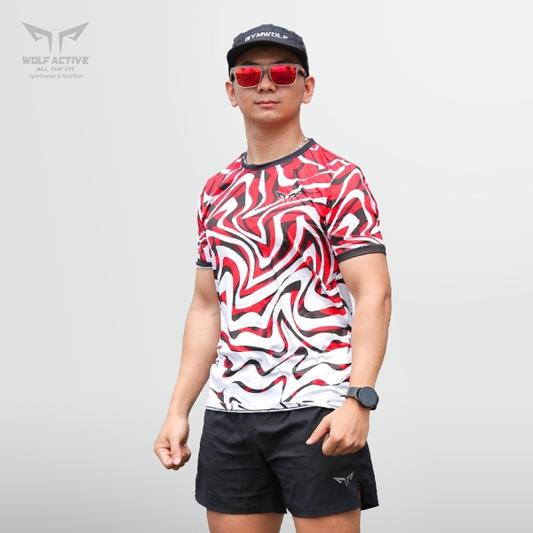 Áo Chạy Bộ Wolf Active Vượt Sóng 55, Chất Vải Maxcool Mềm Mịn, Thấm Hút Mồ Hôi, Co Giãn 4 Chiều