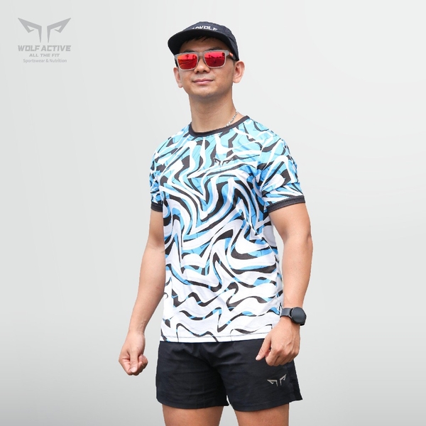 Áo Chạy Bộ Wolf Active Vượt Sóng 55, Chất Vải Maxcool Mềm Mịn, Thấm Hút Mồ Hôi, Co Giãn 4 Chiều