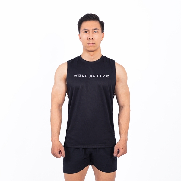 Áo Tanktop Gym Wolf Active Fitpro W145, Áo Tanktop Gym Nam, Chất Vải Nhẹ, Nhanh Khô, Thoáng Khí