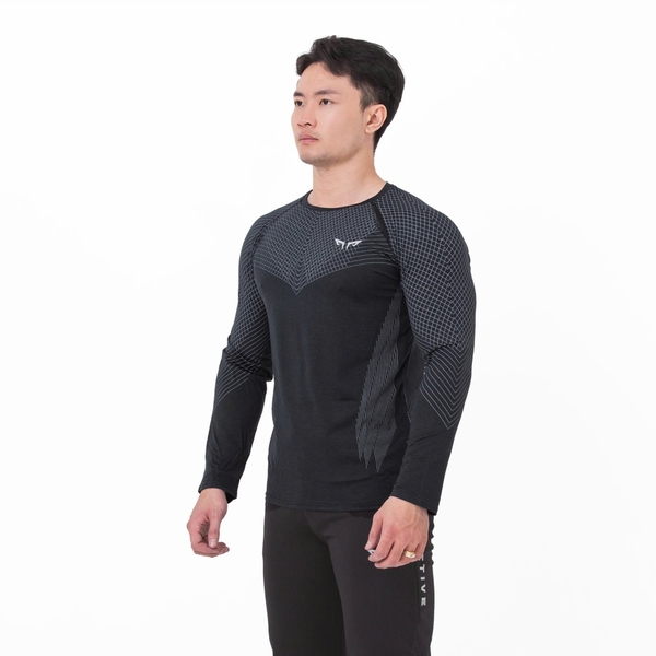 Áo Tay Dài Nam Wolf Active Powerfit V3, Form Raglan Tôn Dáng, Chất Vải Cao Cấp