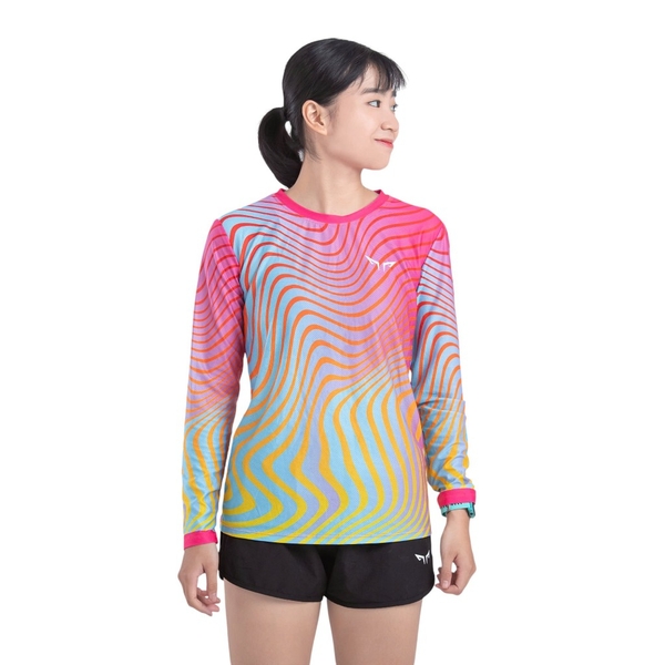 Áo Tay Dài Thể Thao Nữ Wolf Active Vui Vẻ 2 W173, Áo Chạy Bộ Nữ, Thoáng Khí, Nhanh Khô, Mát Mẻ