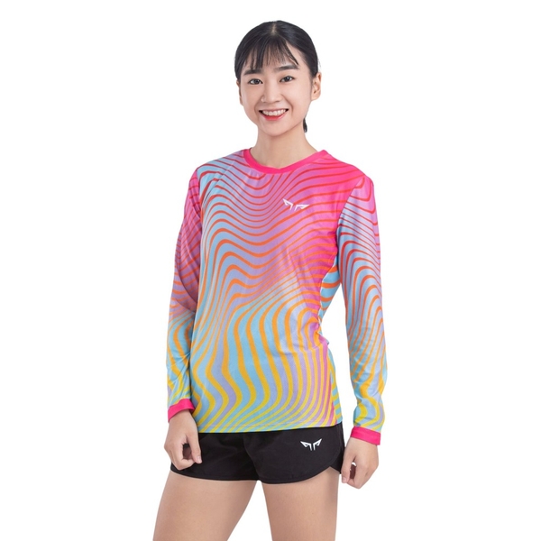 Áo Tay Dài Thể Thao Nữ Wolf Active Vui Vẻ 2 W173, Áo Chạy Bộ Nữ, Thoáng Khí, Nhanh Khô, Mát Mẻ