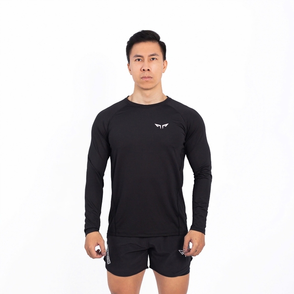Áo Dài Tay Thể Thao Nam Wolf Active Gym Essential 203, Chất Vải Mềm Mịn,Thoáng Khí, Co Giãn 4 Chiều