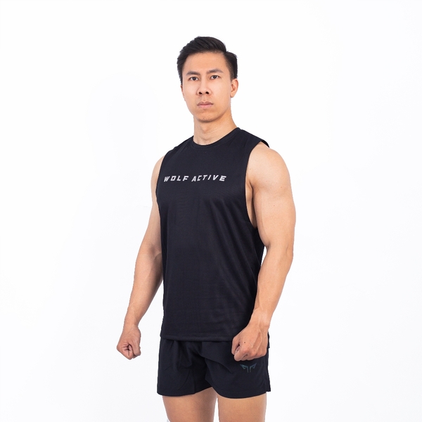 Áo Tanktop Gym Wolf Active Fitpro W145, Áo Tanktop Gym Nam, Chất Vải Nhẹ, Nhanh Khô, Thoáng Khí