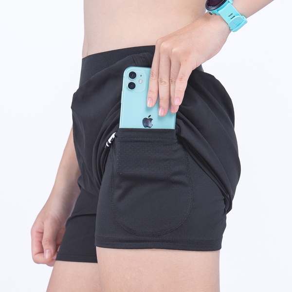 Quần Chạy Bộ Nữ Fresh Run W98, Quần Chạy Bộ 2 trong 1, Chất Vải Nhẹ, Nhanh Khô, Vận Động Thoải Mái