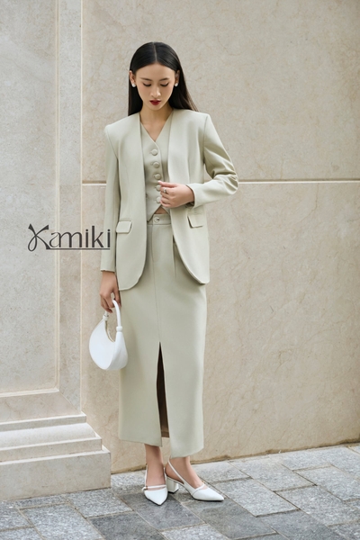 ÁO VEST KHÔNG CỔ