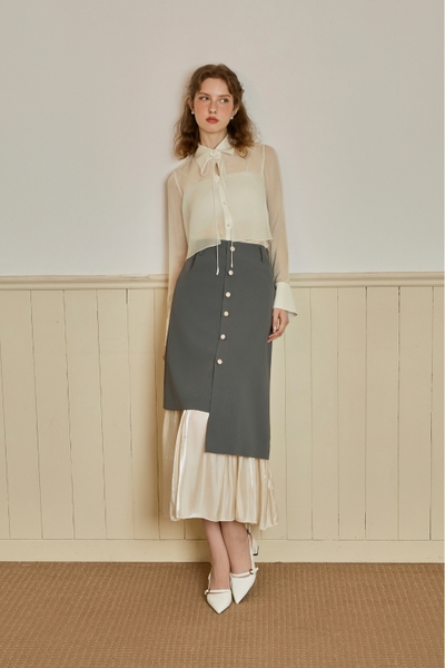 DAISY V1625- CHÂN VÁY PHỐI OGRANZA ÁNH KIM