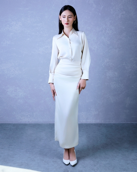 ÁO SƠ MI LỤA CỔ NHỌN