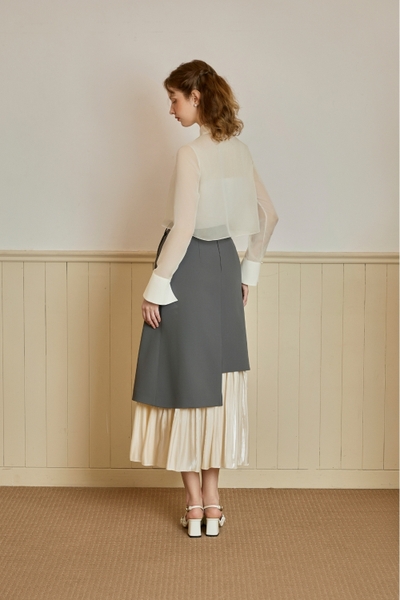 DAISY V1625- CHÂN VÁY PHỐI OGRANZA ÁNH KIM