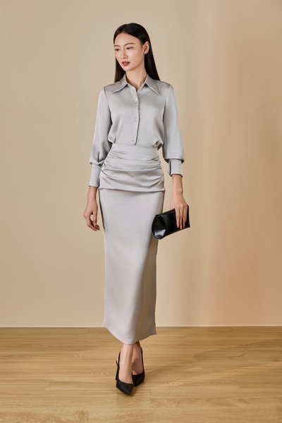 ÁO SƠ MI LỤA CỔ NHỌN