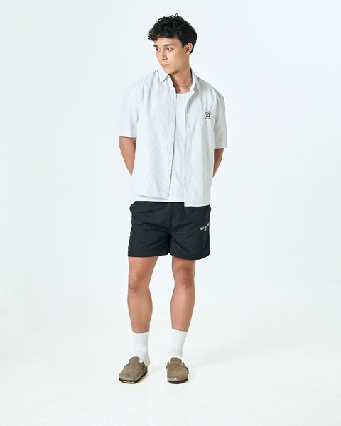 Quần Short Teelab Alter Oversize Gió Dù In Essentials Unisex SH006