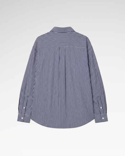 Sơ Mi Sọc Dài Tay Teelab Alter Oversize Oxford Thêu POP STAR Unisex SS088