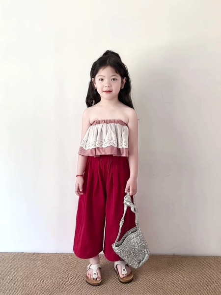 SET Áo Xanh Đen Quần Đỏ OTA