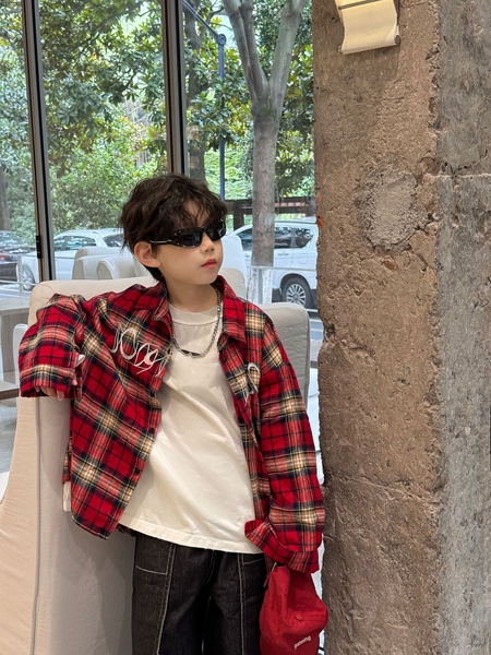 Sơ Mi Dài Caro Đỏ FS